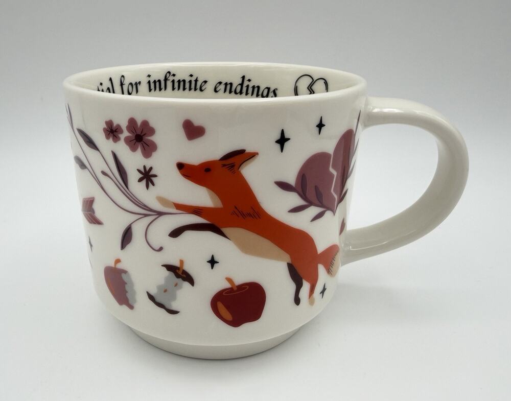 OwlCrate Once Upon a Broken Heart 12oz Coffee Mug w Fox 3.25” Royalty Drinkware